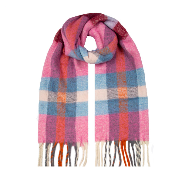 Check Scarf with Tassel Ends | Dents