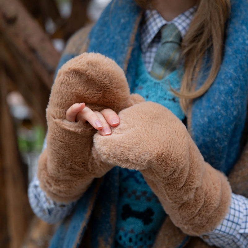 Faux Fur Mittens | Dents