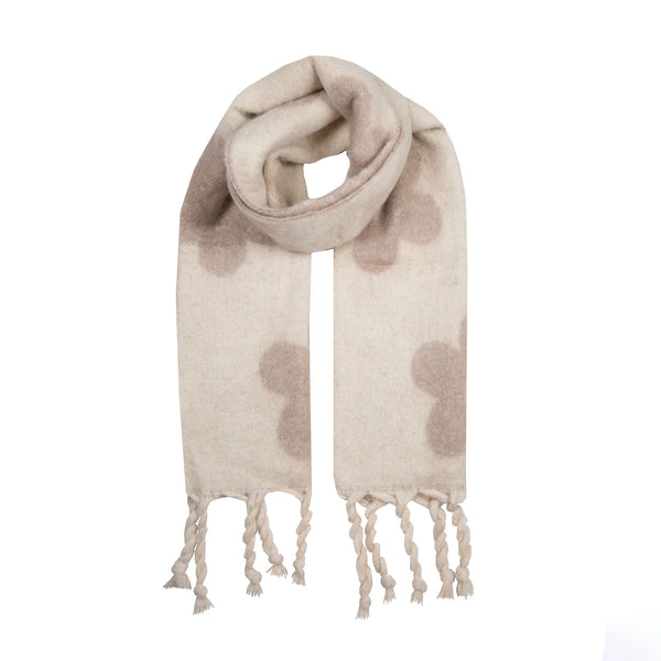 Reversible Floral Blanket Scarf with Tassels | Dents