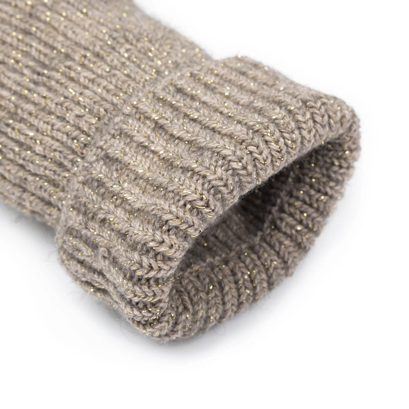 Metallic Ribbed Knit Gloves | Dents