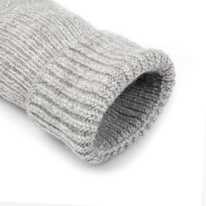Metallic Ribbed Knit Gloves | Dents