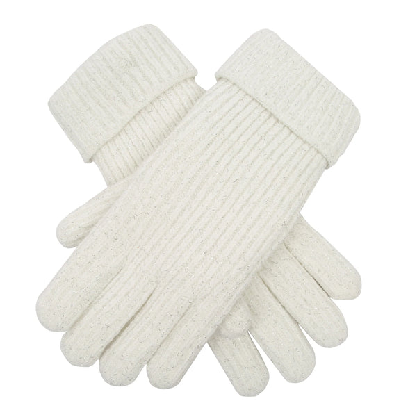 Metallic Ribbed Knit Gloves | Dents