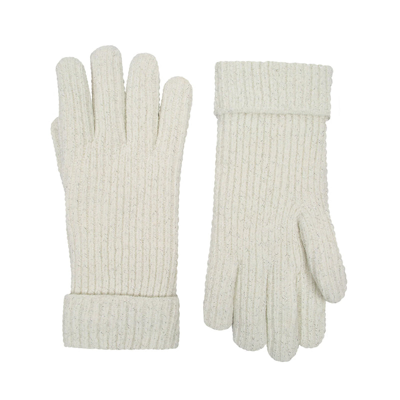 Metallic Ribbed Knit Gloves | Dents