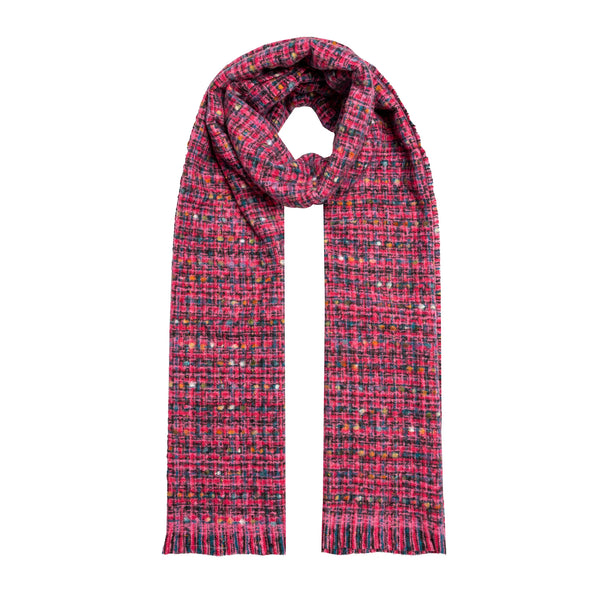 Tonal Woven Scarf with Metallic Yarn | Dents