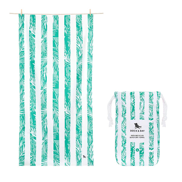 Palm Paradise Quick Dry Beach Towels - Large | Dock & Bay