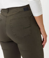 Brax Laura Super-Slim Dynamic Khaki Trousers
