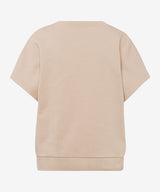 Sarah Thomson x Brax S/S22 - Barry Short Sleeve Cotton Sweater in Sand