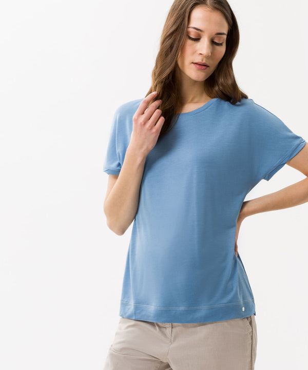 Brax - Caelen Short Sleeve T-Shirt in water blue
