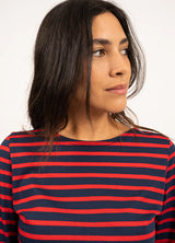 Galathée Striped Sailor Top in Navy and Red | Saint James | Sarah Thomson Melrose