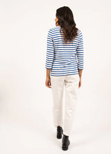 Galathée Striped Sailor Top in Blue and White from the back | Saint James | Sarah Thomson 