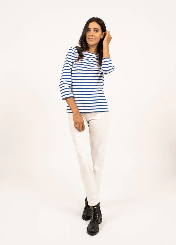 Galathée Striped Sailor Top in Blue and White | Saint James | Sarah Thomson | New spring fashion 2023