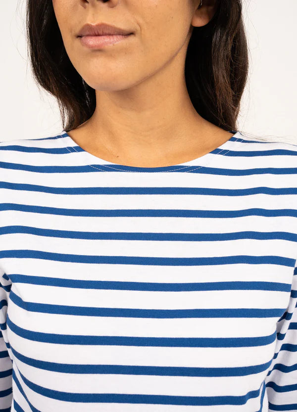 Galathée Striped Sailor Top in Blue and White | Details | Saint James | Sarah Thomson 