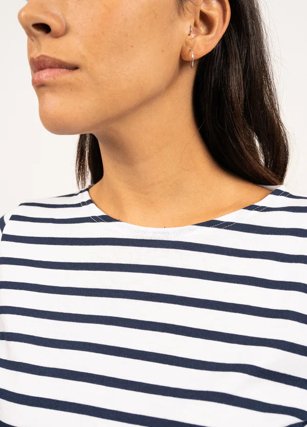 Galathée Striped Sailor Top in Navy and White | Details | Saint James | Sarah Thomson 