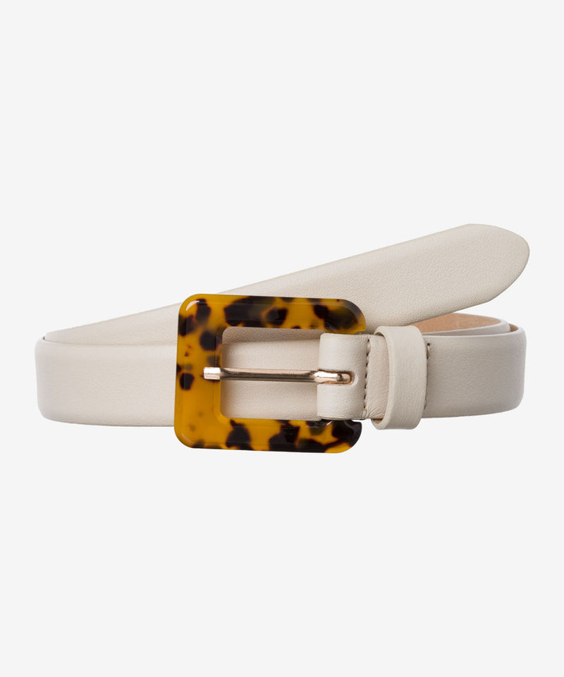 Sarah Thomson x Brax S/S22 - Leather Belt with Chunky Tortoise Shell Buckle