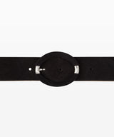 Black suede belt with silver buckle - Brax A/W21