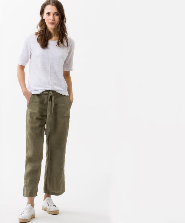 Brax Trousers Maine S Linen Culottes in Navy