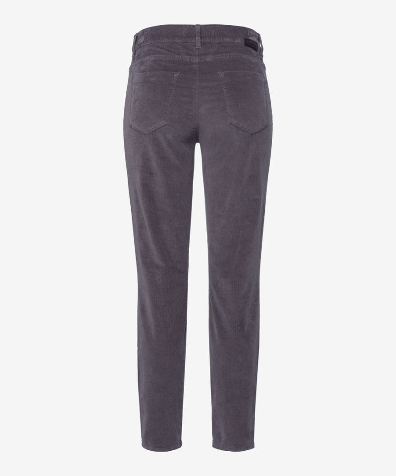 Cropped Grey Corduroy Skinny 5 Pocket Trousers | Brax