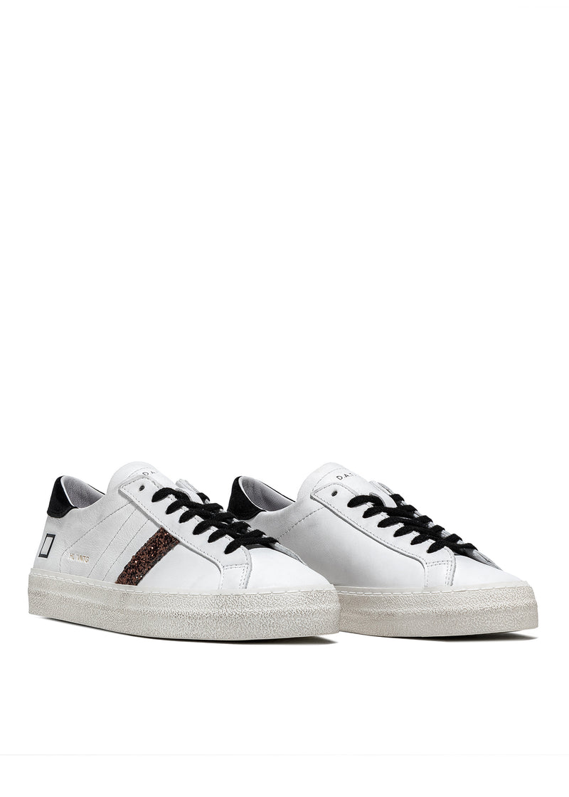 Hill Low Vintage Calf White-Bronze Trainers | D.A.T.E Sneakers