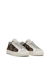 White-Leopard Print Trainers | D.A.T.E Sneakers