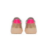 Court 2.0 Pink and Gold Trainers | D.A.T.E Sneakers at Sarah Thomson | Heel Detail
