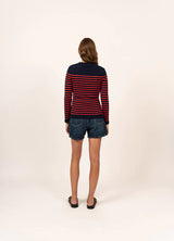 Mareé II R Jumper in Navy and Coral | Saint James at Sarah Thomson | Summer Styling Ideas