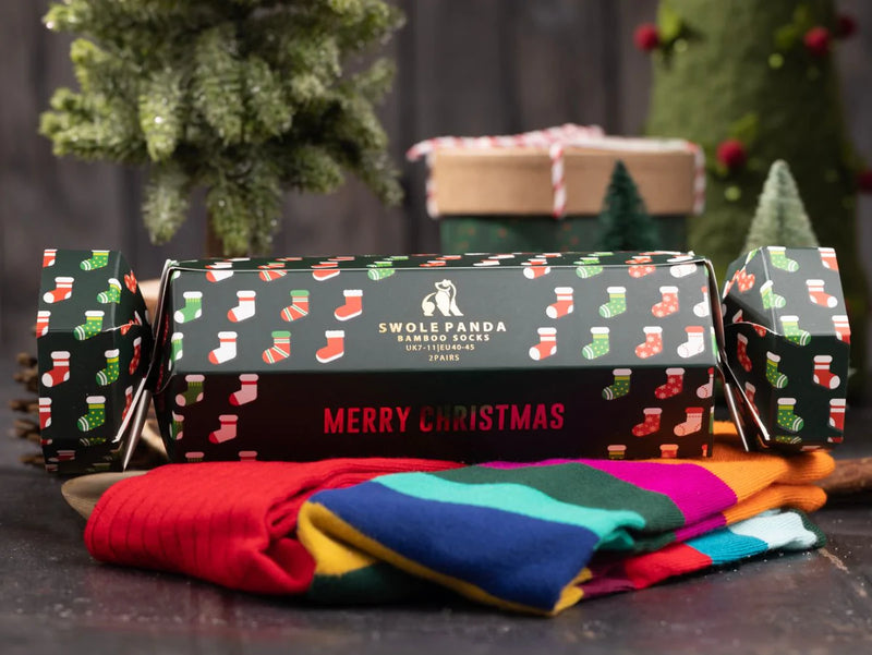 Christmas Cracker - 2 Pairs of Bamboo Socks | Swolle Panda | Sarah Thomson | Christmas Gifts