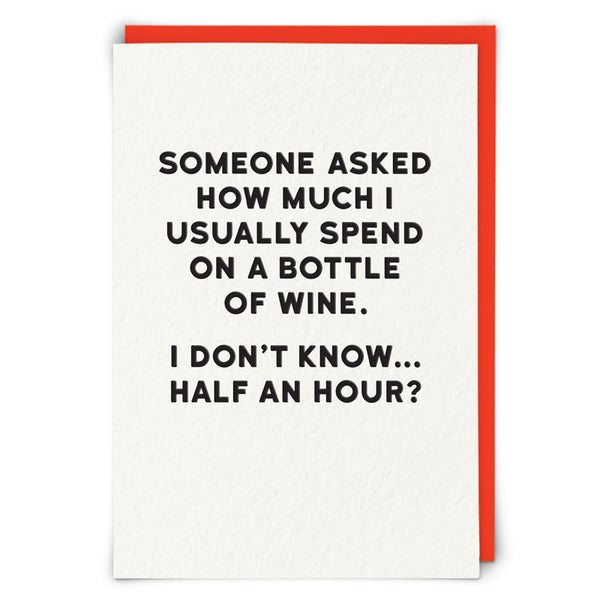 Bottle of Wine... Card | Redback