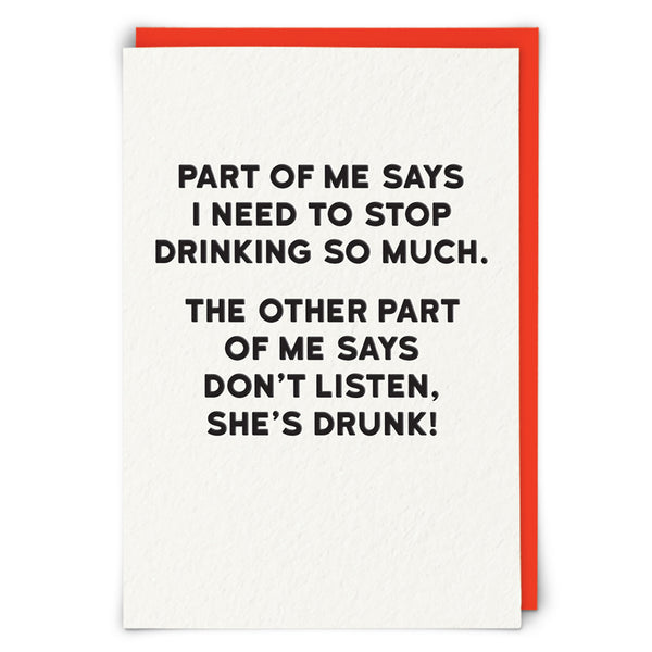 "Don't listen, she's drunk!" Card | Redback