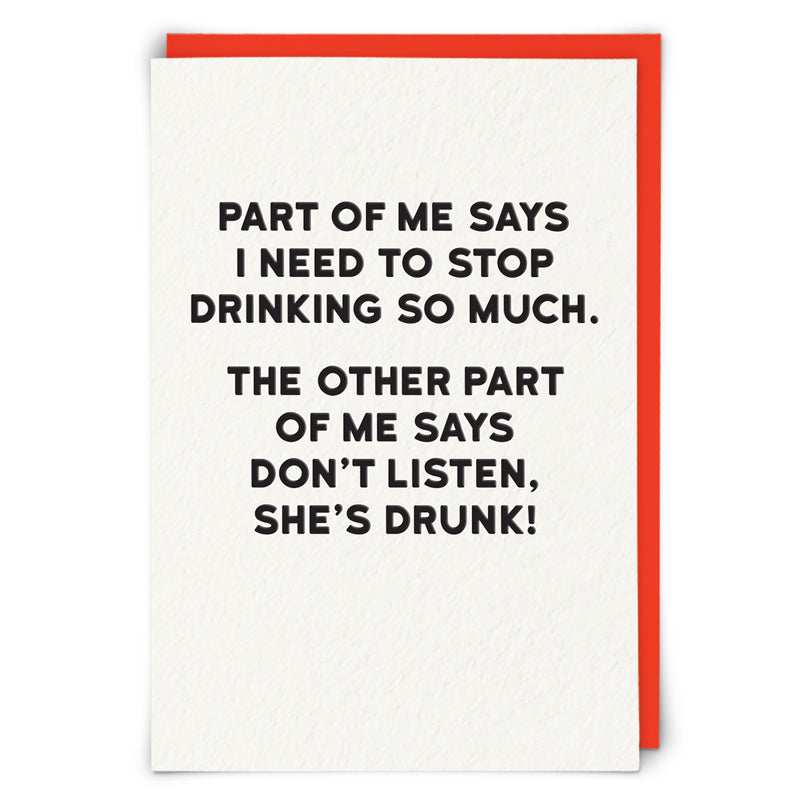 "Don't listen, she's drunk!" Card | Redback