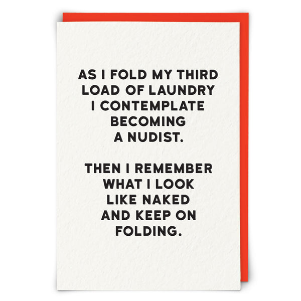 As I fold my third load of laundry... Card | Redback