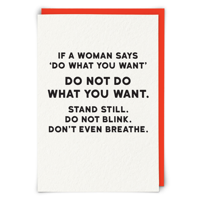 Do not do what you want Card | Redback