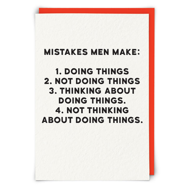 "Mistakes men make..." Card | Redback