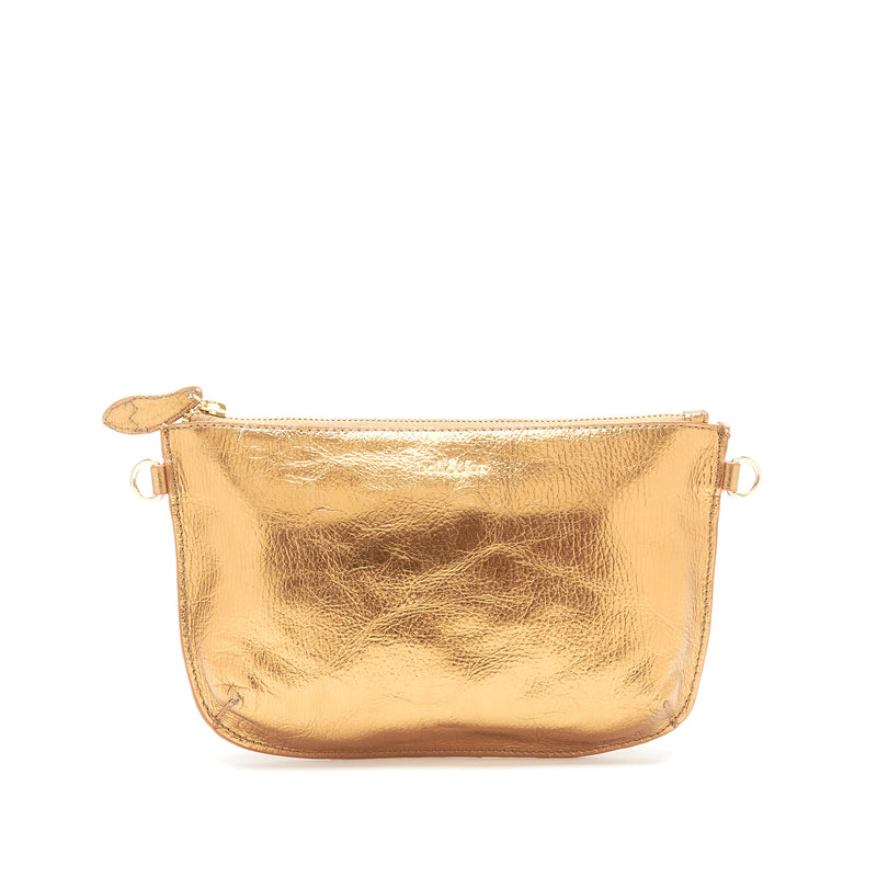 IZZY Cross Body Leather Bag in Metallic Bronze Leather | Bell & Fox | Sarah Thomson Melrose