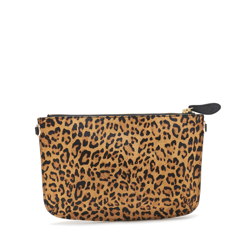 IZZY Cross Body Leather Bag in Dark Leopard  'Pony' Leather | Bell & Fox | Sarah Thomson Melrose