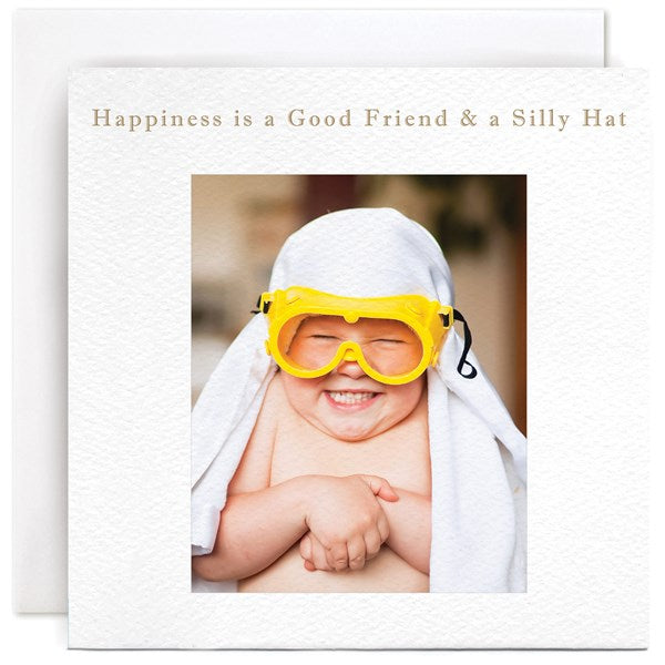 Sarah Thomson x Susan O'Hanlon - "Happiness is a Good Friend & a Silly Hat" Card