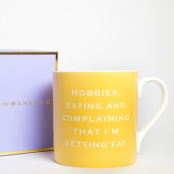 "Hobbies: Eating and complaining that I'm getting fat" Mug | Susan O'Hanlon