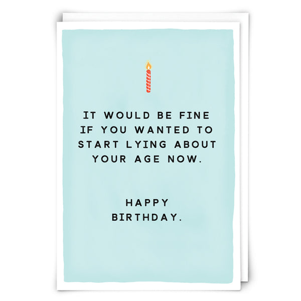 Lying about your age... Card | Redback