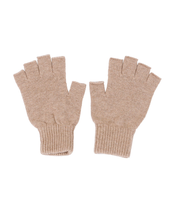 Camel Cashmere Fingerless Gloves | Sarah Thomson Knitwear