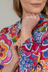 The Liza Linen Maxi Dress in Disco Print | Sartoria Saracena