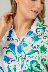 Millie Tie-Front Floral Print Shirt | Sartoria Saracena