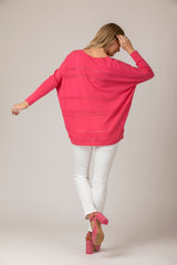 Pointelle Knit Jumper V-Neck in Bubble Gum Pink | New Spring Trends | Esthēme Cachemire | Sarah Thomson 