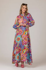 The Liza Linen Maxi Dress in Disco Print | Sartoria Saracena