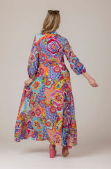 The Liza Linen Maxi Dress in Disco Print | Sartoria Saracena