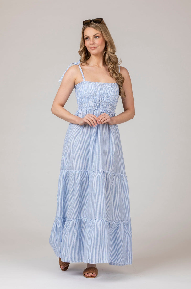 Gilly Linen Maxi Dress | Sartoria Saracena