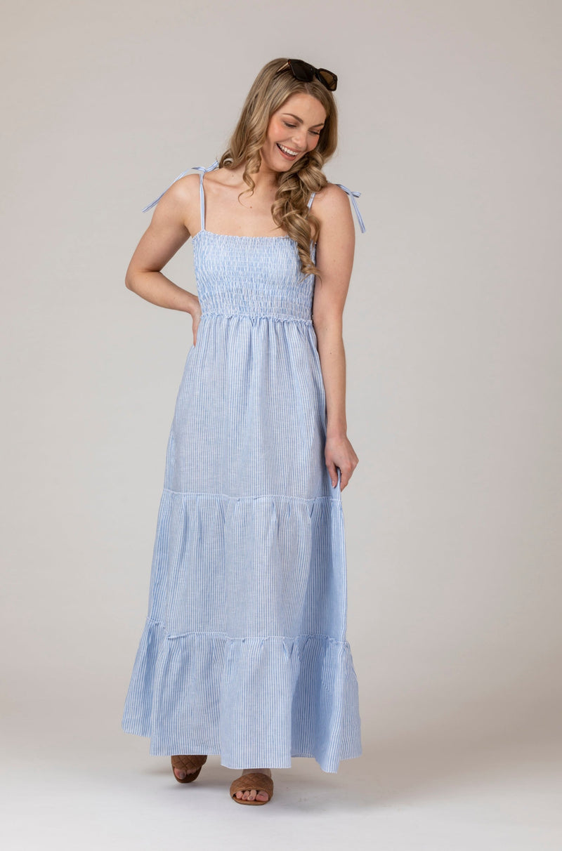 Gilly Linen Maxi Dress | Sartoria Saracena