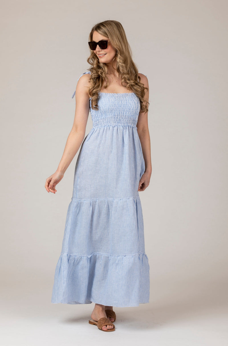 Gilly Linen Maxi Dress | Sartoria Saracena