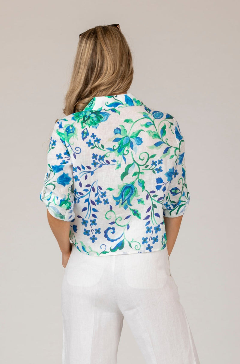 Millie Tie-Front Floral Print Shirt | Sartoria Saracena