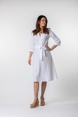 Sarah Thomson x Sartoria Saracena S/S21 - The Bella Dress in White