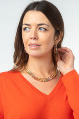 Chunky Multi Colour Chain Earrings | Sarah Thomson