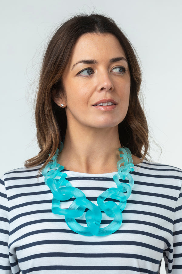 Chunky Mint Acrylic Chain Necklace - Sarah Thomson Accessories